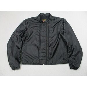 Vanson Leathers Jacket Mens Large Black‎ Zip-In Liner Windbreaker Nylon Mesh